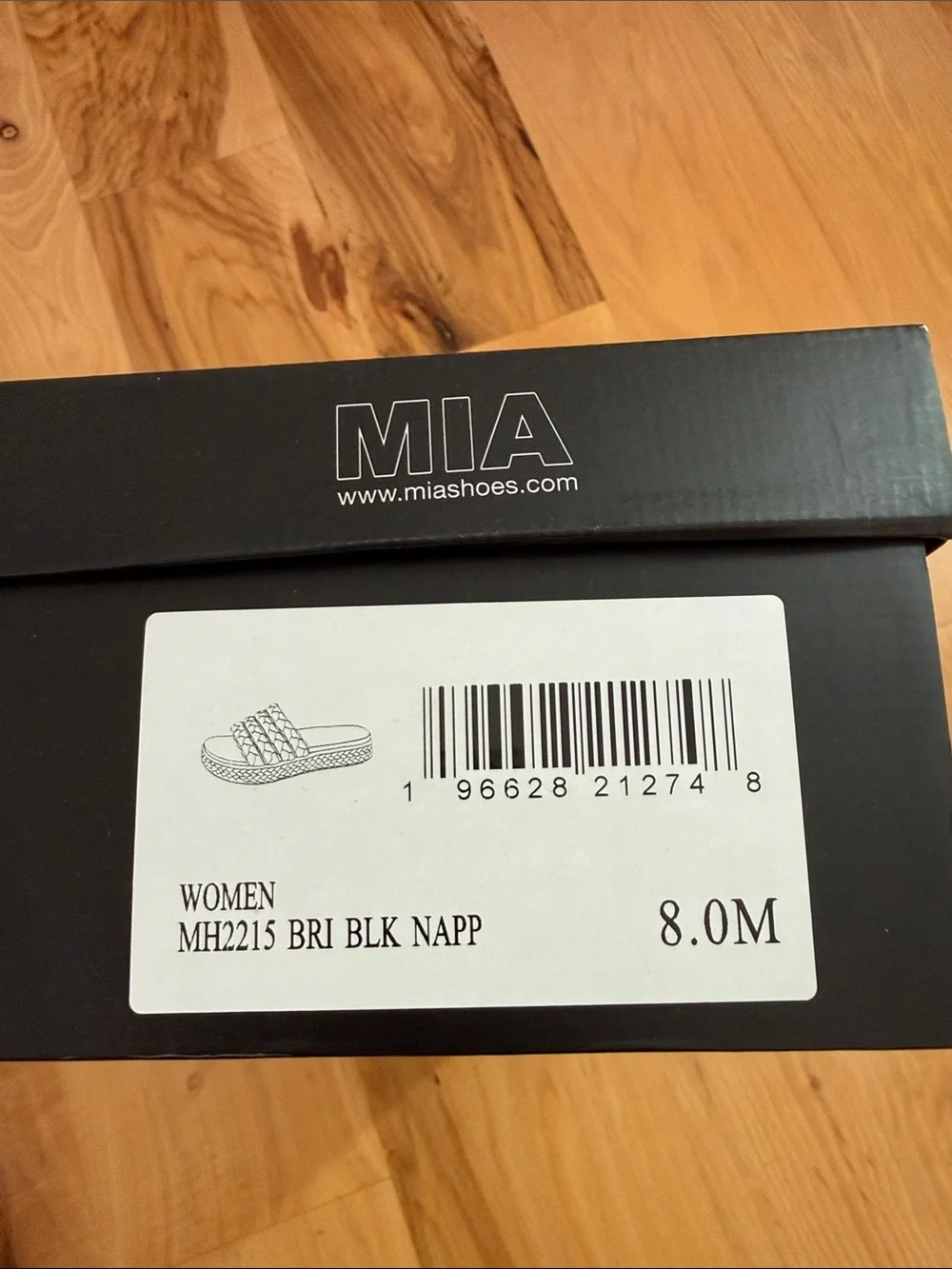 MIA Black Braided Slide Sandals